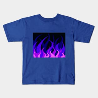 Blue Flames Kids T-Shirt